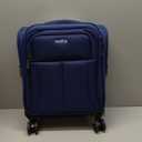 16 Inch Underseat Carry On Luggage with Wheels Softside Small Suitcases Personal Item Bag with Pocket Travel Luggage for Men Women Business Overnight Bag(Blue)