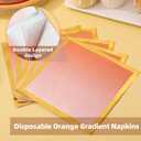 Gudvilla Orange Plates and Napkins Party Supplies 200Pcs, Orange Party Decorations, Serve 50, Fall Paper Plates for Birthday Autumn Fall Decorations