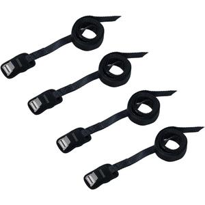 Enventur Tie Downs 8' Straps - Dog Crate Accessories for Enventur Pet Kennel - Heavy-Duty, Weather Resistant Straps & Rust-Proof Metal Buckles - Dog Travel Accessories - Black