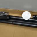 AIZESI 41-144 Inch Heavy Duty Black Tension Curtain Rod - No Drilling, Adjustable, Rust-Resistant for Outdoor, Living Room, Window, Bathroom