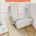 DEPOW Power Strips with Surge Protection, 10 FT Braided Extension Cord with Multiple Outlets-8 AC Outlets 4 USB Ports (2 USB C), 1700 Joule Surge Protector with Flag Plug for Home Office, White