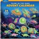Glow In The Dark Advent Calendar 2024  Christmas Countdown Calendar with 24 Science Activities, Experiments & Animal Figures | Fun & Educational Kids Advent Calendar