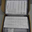 American Mahjong Tile Set, 166 White Tiles Mahjong Set,Travel Mahjong Set with Gray Carrying Bag