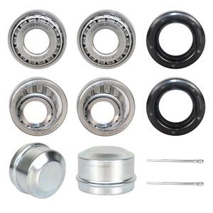 2 Set Fits 3/4" inch Axles Trailer Wheel Hub Bearings, LM11949 LM11910 Bearings, 8489TC Seal OD 45.72 mm,Dust Cover and Cotter Pin,Bearing Size ID 0.7500", OD 1.7810", Width 0.65".