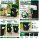 20L/5 Gallon Outdoor Dog Poop Trash Can, Lid Odor Control, Hands-Free Pedal, Removable Inner Bin, Poop Bag Dispenser, Includes Poop Bags and Trash Bags for Inner Bin. Back Yard, Porch, Deck, Garage