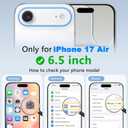 BENTOBEN Magnetic for iPhone Air Case,Clear Sparkly Glitter Phone Case [Compatible with MagSafe] Shockproof Cute Anti-Slip Anti-Yellow Women Girl Protective Cover for iPhone Air 6.5",Clear