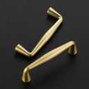 Ravinte 10 Pack 3 Inch Brushed Brass Kitchen Cabinet Handles Solid Zinc Alloy Cabinet Pulls Cupboard Hardware Drawer Handles