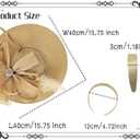 dressfan Fascinator Hats for Women,20s 50s Linen Vintage Hat for Derby/Church/Wedding/Cocktail/Tea Party, M31-Khaki