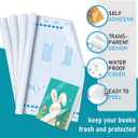 Chell 4 Pack Clear Contact Paper Roll for Books, 17.5in x 5ft Clear Self Adhesive Book Cover Paper Protector
