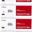 Canon CRG 055 Standard Capacity Toner Cartridge for MF743 & MF741 Printers, Bundle with Black/Cyan/Magenta/Yellow