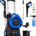 Electric Pressure Washer 4800PSIMax 2.9GPM Pressure Washer with 25 Ft Hose, 16.4 Ft Power Cord, Soap Tank Car Wash Machine Blue Ideal Cleaning for Pool, Car, Patio