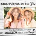 Best Friends Are Like Stars Picture Frame, Friendship Gifts for Women Men, Long Distance Gifts for Best Friend, 4x6 Photo Frames Tabletop Display for Home Office Desk Decor 