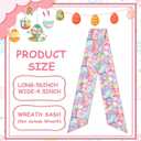 2 x 2Pcs Boxwood Wreath Sash Collection for Front Door: Perfect Spring, Easter, Valentines Decor with Elements Detailing, Water Proof, No Fading, No Fear of Sun, Rain, Wind, Specially Designed for Outdoor