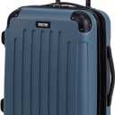 Kenneth Cole REACTION Renegade Luggage Expandable 8-Wheel Spinner Lightweight Hardside Suitcase, Granite Blue, 20-Inch Carry On