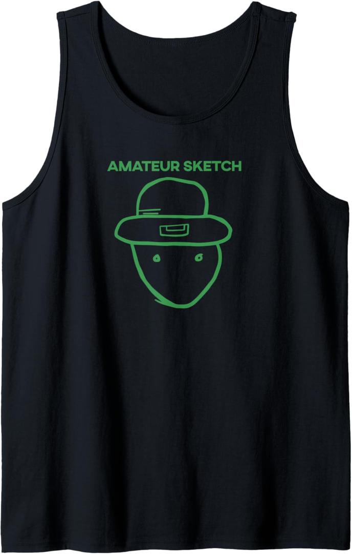 Amateur Leprechaun Sketch Mobile Alabama St Patrick's Day Men Tank Top Black, S
