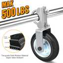 Mofeez Gate Wheel for Metal Swing Gate with 1-5/8" Thru 2" Gate Frames, Gate Support Wheel for Chain Link Fence (Set of 2)