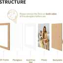 4x6 Picture Frame Set of 4, Displays 3.5x5 with Mat or 4x6 Without Mat, Photo Frames for Wall Hanging or Tabletop, Includes HD Plexiglass, Light Wood Grain