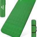 Buheco Sleeping Pad for Camping, Self-Inflating 9.5 R Value 3" Ultra-Thick Memory Foam Comfort Plus Camping Mats for Backpacking Travelling & Hiking Portable Air Mattress for 4-Season Green, Single