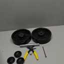 Pallet Jack/Truck Load Wheels Full Set with Axles and Entry Exit Roller 3" x 3.75" with Bearings ID 20mm Red Pallet Jack/Truck Polyurethane Load Wheels Kit