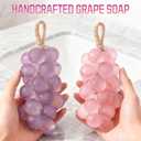 Grape Soap, Handmade DIY Grapes Cluster Shaped Soaps, Grape Soap on a Rope,Decorative Soaps Bars,Exquisite Home Decor and Gift Choice for Fresh Air and Washing Hands (1, Purple)