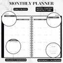 2026-2029 Monthly Planner/Calendar - 3 Year Monthly Planner 2026-2029, July 2026 - June 2029, 6.4" x 8.5", 36 Months Planner with Tabs, 30 Notes Pages, Double-Side Pocket, Holidays, Julian Dates