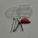 Honeydak 2 Pcs Air Fryer Rack Round Double Layer Air Fryer Accessories Set with Skewer Stainless Steel Multipurpose Cooking Steaming Skewer Rack Basket with 5 Skewers 2 Silicone Mitts 1 Bowl Clip