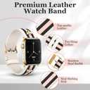 MOINSPIRE Designer Leather Bands with Charms Compatible with Apple Watch 38mm 40mm 41mm 42mm(S11/10) 44mm 45mm 46mm 49mm Women Men Strap for iWatch Series 11/10/9/8/7/6/5/4/3/2/1 SE 1/2/3 Ultra 1/2/3