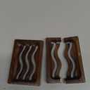 2 Pack Wood Soap Dish, Waterproof Self Draining Soap Dish - Natural Wooden Bar Soap Holder for Bathroom and Kitchen