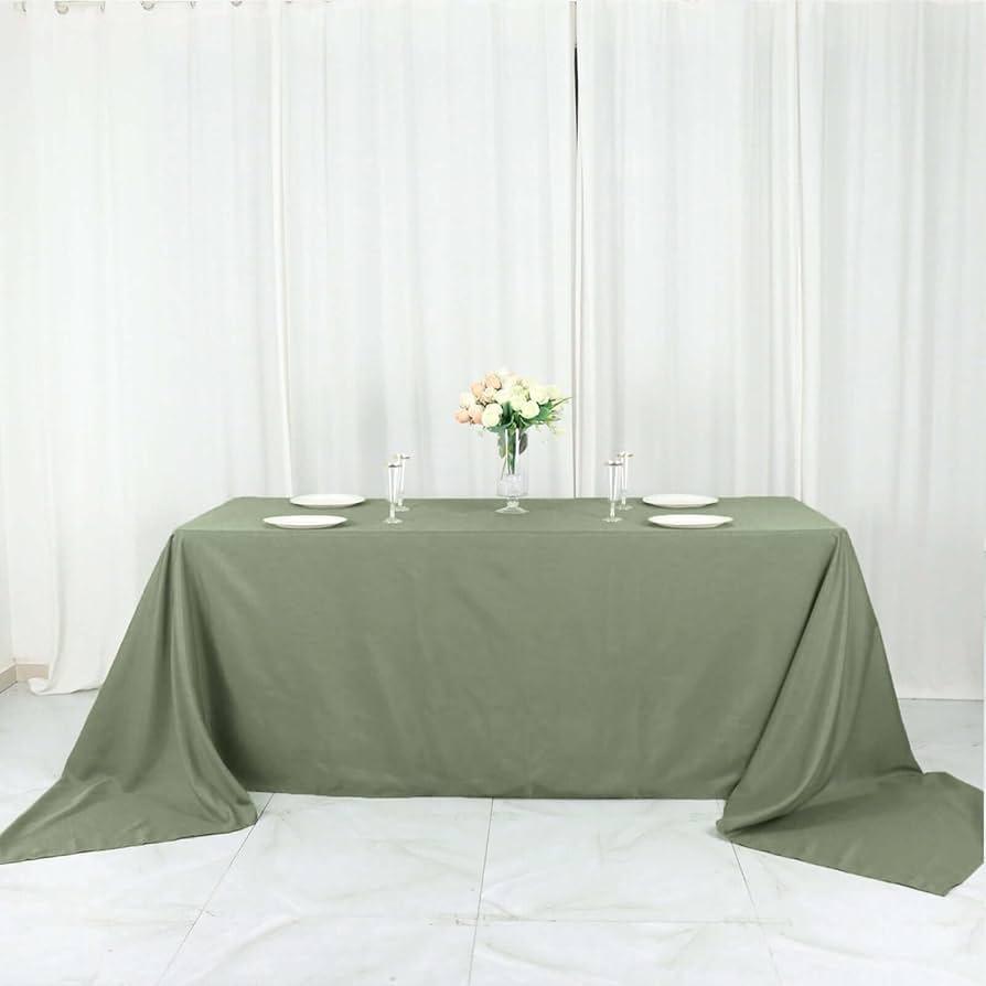 Tablecloth, Stain and Wrinkle Resistant Table Cover 90×40 Fabric Table Cloth for Dinning, Kitchen, Party,  Sage PACK OF 2