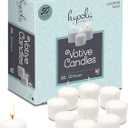 Hyoola Votive Candles - 10 Hour Burn Time - Unscented Candles Votives Bulk - Pack of 50 White Candles - European Made