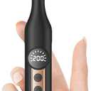 Mini Flat Iron Hair Straightener 1/3 Inch Pencil Flat Iron for Women Portable Travel Straightener and Curler 2 in 1 for Short Hair Beard and Pixie Cut with Adjustable Temp (Rose Gold)