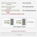 UIOSANRT Brushed Nickel Shower Curtain Rod 31-79 Inches Non-Slip Shower Rod Tension Mounted No Drill Tension Shower Curtain Rods Spring Tension Rod for Windows Bathroom