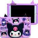 Cartoon Case for iPad Pro 11" Case M4 2024MONEHOYSY Cute Soft Silicone Kickstand [Drop Proof,Shock Proof,Anti Slip] Back Stand Cover Case for Kids Children Teens Girls Boys (Kurom-1)