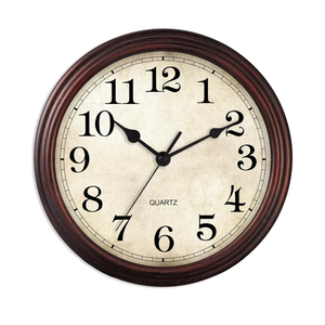 HYLANDA Wall Clock, 9 Inch Silent Non Ticking Classic Battery Operated Clocks, Decorative for Living Room, Bedrooms, Bathroom, Kitchen Office (Bronze)