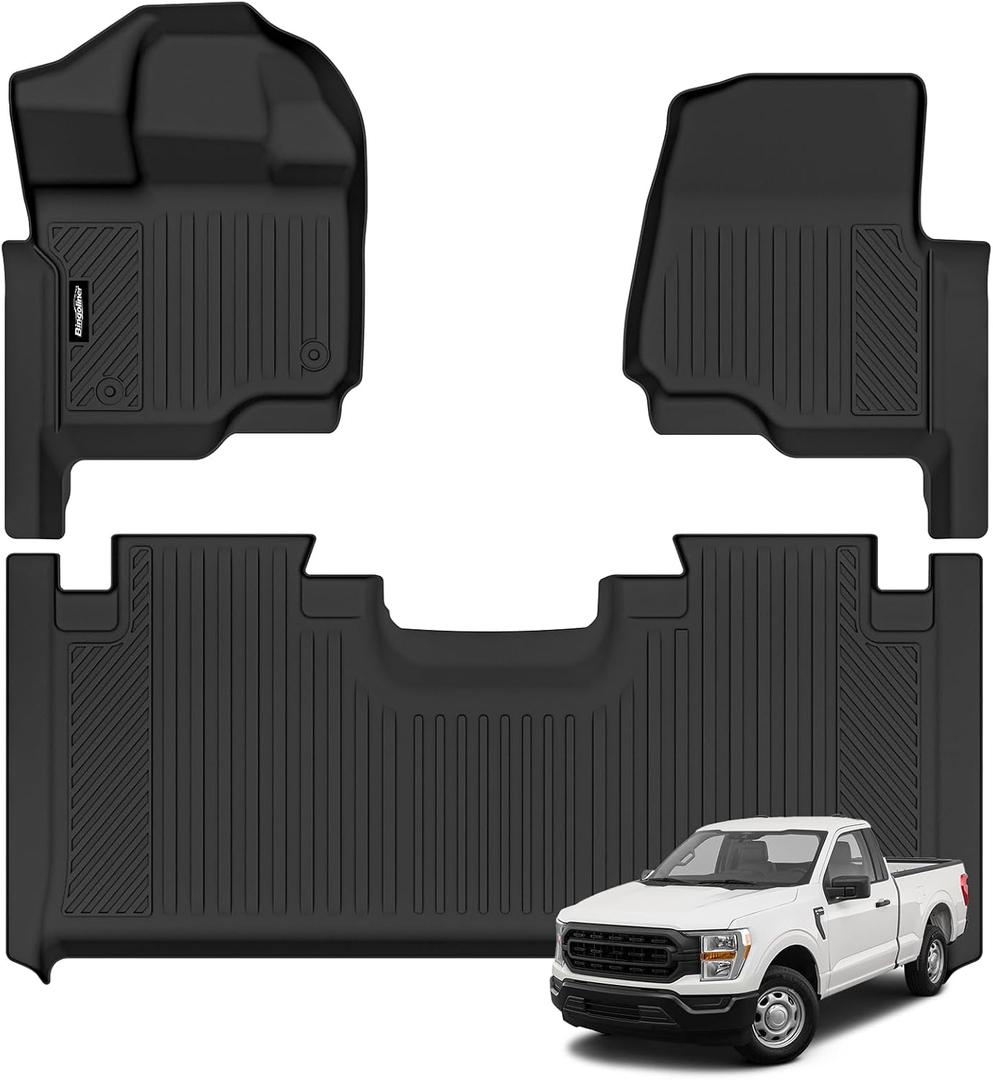 Floor Mats for Ford F150 2015-2025 2026 Super Cab/Extended Cab, All Weather TPE Protector for Ford F150 Super Cab/Extended Cab Floor Liner Accessories