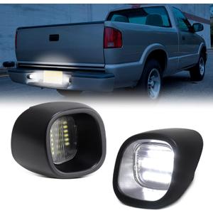 LED License Plate Light Tag Lamp Assembly for Chevrolet Chevy Blazer S10 GMC Jimmy Sonoma Oldsmobile Bravada, 6000K White 2PCS