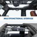 JOYTUTUS Overhead Molle Panel Compatible with Wrangler JK 2007-2018 (Only for Hard Top), Wrangler Cargo Roof Rack Storage, No Drilling