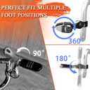 FOVPLUE 1.25" Highway Footpegs, Short Angled Adjustable Highway Pegs w/Mounts for Harley Touring Street Glide Electra Glide Road King Softail CVO Dyna Trike VRSC Sportster w/1-1/4" Engine Guard,#2