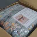 Area Rugs 8'x10' Washable Non-Slip, Floral Vintage Distress Print Pattern Medallion Carpet for Living Room Bedroom Dining Room, Brick Red Rust Neutral Brown Burnt Orange Green