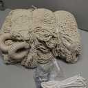 Hammock ChairMax 330lbs, Large Hanging Chair, Soft Cotton Rope Swing Chair with High Load-Bearing Metal Rod,Indoor Outdoor Garden Yard Living Room Use Beige