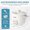AROMA CoreCoat Rice Cooker with Pop-Up Food Steaming Basket (4 Cups Cooked, 2 Cups Uncooked, 1 Qt)