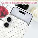 Hython for iPhone 17 Case Cute Polka Dot Aesthetic Design Simple Cover 6.3", Thin Slim Anti-Scratch Soft TPU Bumper Shockproof Rubber Protective Phone Cases for Women Girls Girly Boys, White