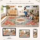 OLANLY 9x12 Washable Area Rug, Soft Non Slip Carpet for Bedroom Living Room