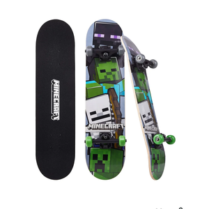 Minecraft 31 inch Skateboard, 9-ply Maple Deck Skate Board for Cruising, Carving, Tricks and Downhill