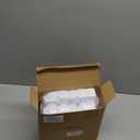 Amyhill 50 Pcs Disposable Tea Cups Mini Plastic Tea Cup Bulk with Handle Hard Plastic Coffee Mug Disposable Square Espresso Mug for Party Catering (White)