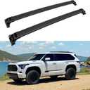 2PCS Roof Rack Cross Bars Fit for Toyota Sequoia 2023 2024 2025 2026 Roof Luggage Carrier Crossbars Aluminum (Black)