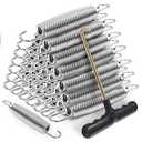 72 Piece Trampoline Springs Replacement - 5.5 Inch Heavy Duty Stainless Steel Springs with T-Hook and Pulling Tool Accessories