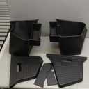 2PCS Rear Trunk Storage Bins with Lids for Tesla 2026 New Model Y Juniper 5 Seater,TPE Side Cargo Organizer Boxes,Rear Trunk Containers for 2025-2026 Tesla Model Y Juniper Accessories