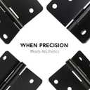 3 x goldenwarm Door Hinges Interior & Exterior Door Hinge 3Pack 4 Inch Black Door Hinges Rounded Hinge Black Matte 4" X 4" with 1/4'' Radius Corners