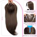 Isaic Hair Toppers for Women 24 Inch Synthetic Hair Topper with 360 Clips In and Adjustable Band, Layered Design Adds Natural Volume for Thinning Hair (Chocolate Brown with Dark Brown)